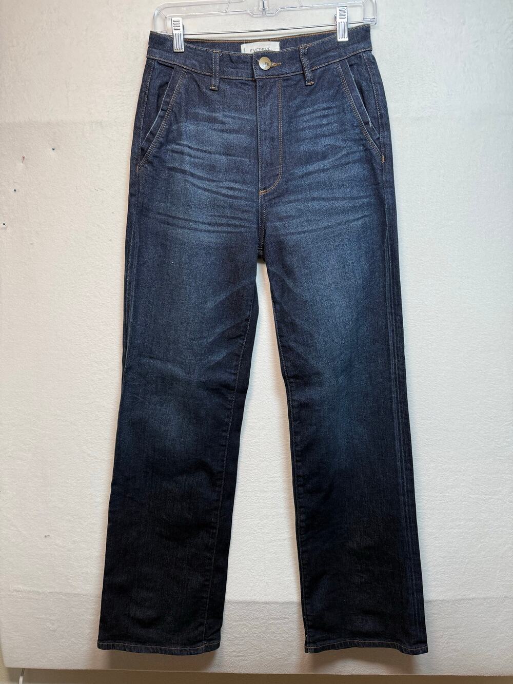 Evereve The Ever Trouser Wide Leg High Rise Jeans, Size 26